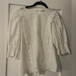 Veronica beard eyelet top
